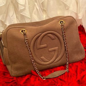 Gucci Nubuck Leather shoulder bag